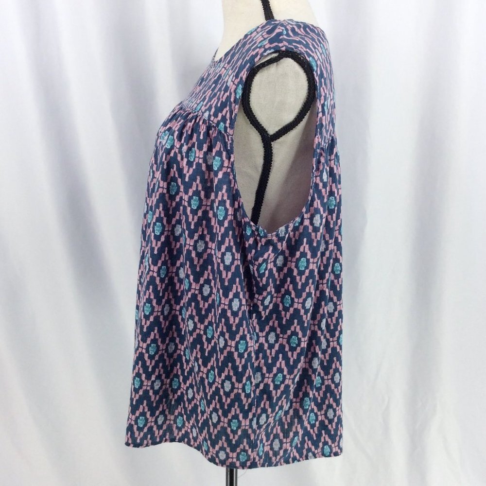 Sonoma Tank Top Womens Size XXL 2XL Blue Pink Aztec Western Boho Peasant - Picture 4 of 7